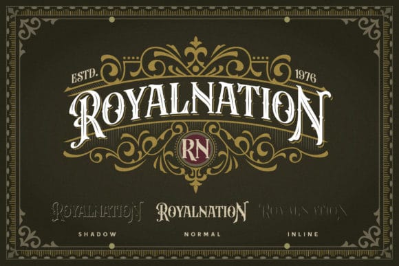 Beardsons blackletter font with vintage gothic style