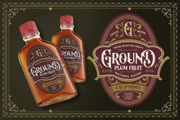 Beardsons blackletter font with vintage gothic style