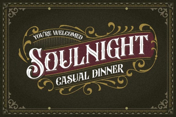 Beardsons blackletter font with vintage gothic style