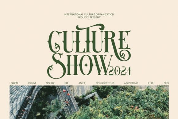 Blistao tattoo vintage retro serif font with bold decorative style